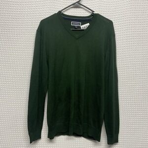 NWOT Charter Club Green Long Sleeve V-Neck Sweater Men Medium China Wool/Acrylic